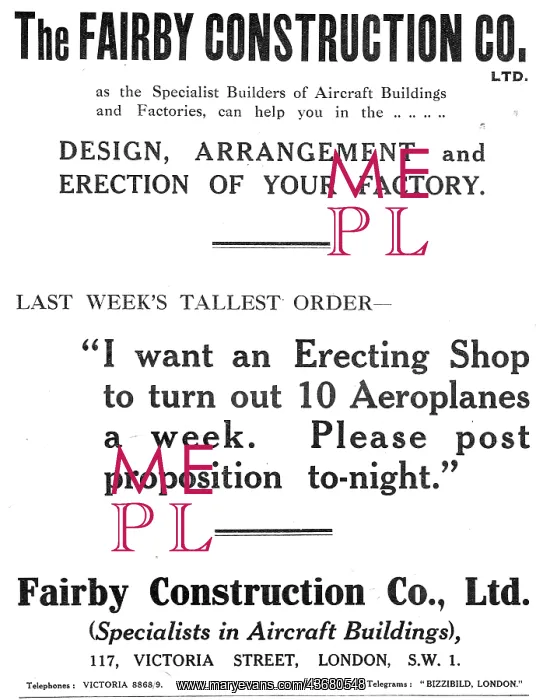 : Fairby Construction. Aircraft Factory Construction : Fairby Construction. Aircraft Factory Construction