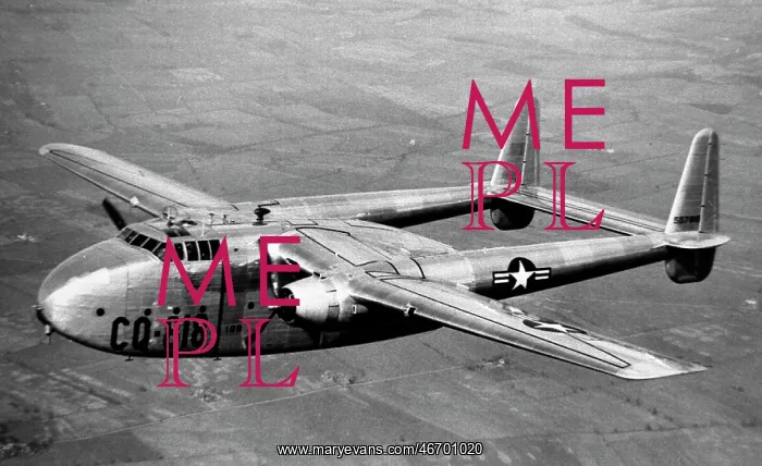 : Fairchild C-82A-While the XC-82 first flew in September : Fairchild C-82A-While the XC-82 first flew in September