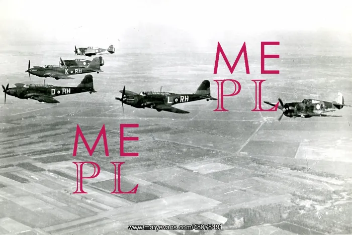 : Fairey Balttles and Curtiss Mohawks in formation : Fairey Balttles and Curtiss Mohawks in formation
