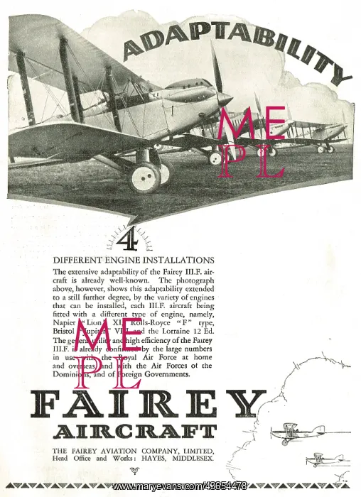: Fairey IIIF - Choice Of 4 Different Engine Installations : Fairey IIIF - Choice Of 4 Different Engine Installations