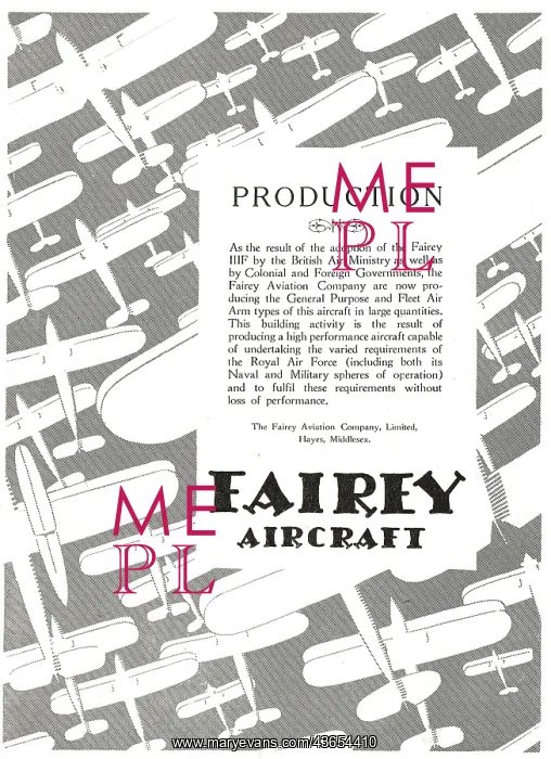: Fairey IIIF Production : Fairey IIIF Production