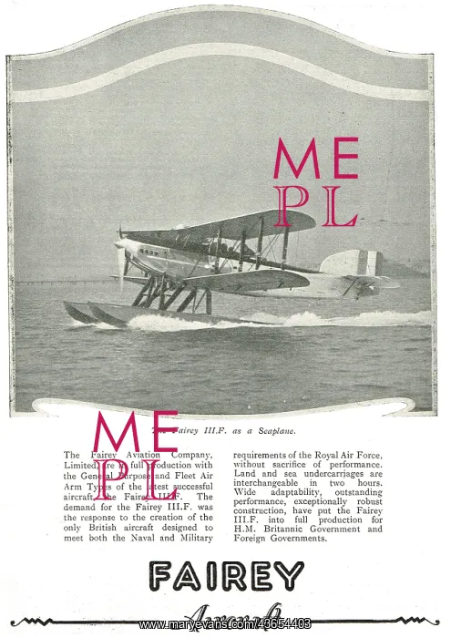 : Fairey IIIF As A Seaplane : Fairey IIIF As A Seaplane