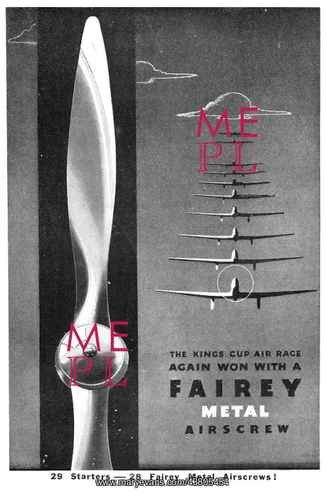 : Fairey Metal Airscrews : Fairey Metal Airscrews