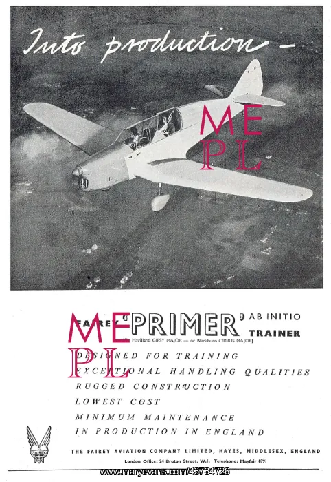 : Fairey Primer Ab Initio Training Aircraft : Fairey Primer Ab Initio Training Aircraft