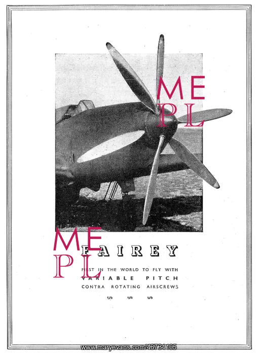 : Fairey Variable Pitch Contra Rotating Airscrews : Fairey Variable Pitch Contra Rotating Airscrews