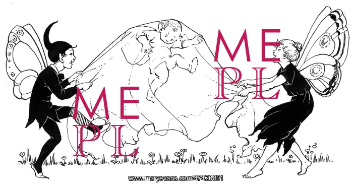 : Two fairies trapping elf in curtain of mist : Two fairies trapping elf in curtain of mist