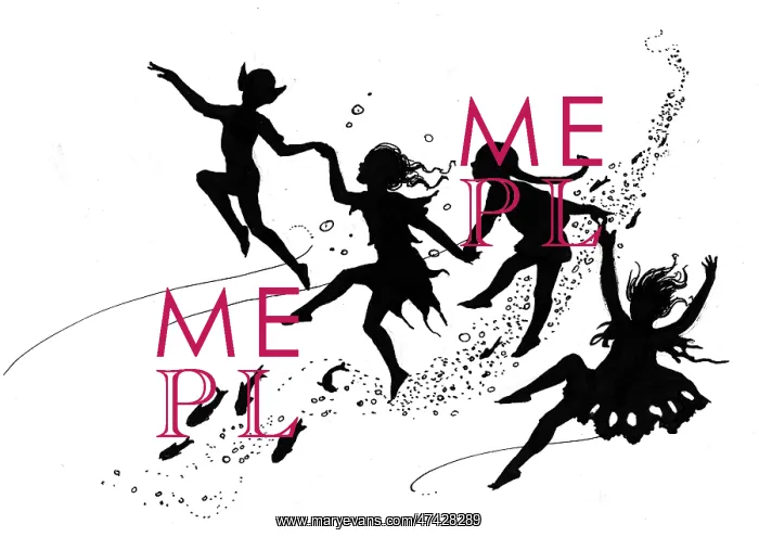 : Fairies in water (silhouette) : Fairies in water (silhouette)