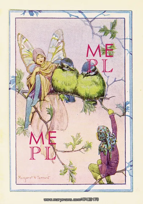 : A Fairy with Blue Tits : A Fairy with Blue Tits