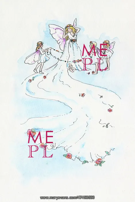 : Fairy bride and three fairy bridesmaids : Fairy bride and three fairy bridesmaids