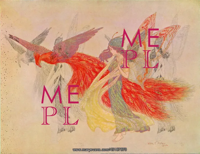 : Fairy and phoenix by Hilda Miller : Fairy and phoenix by Hilda Miller