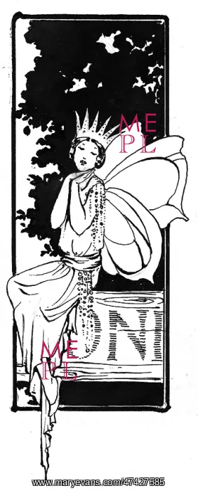 : Fairy Queen sitting on signpost : Fairy Queen sitting on signpost