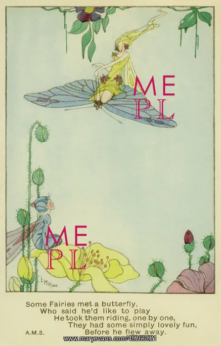 : Fairy riding on a butterfly : Fairy riding on a butterfly