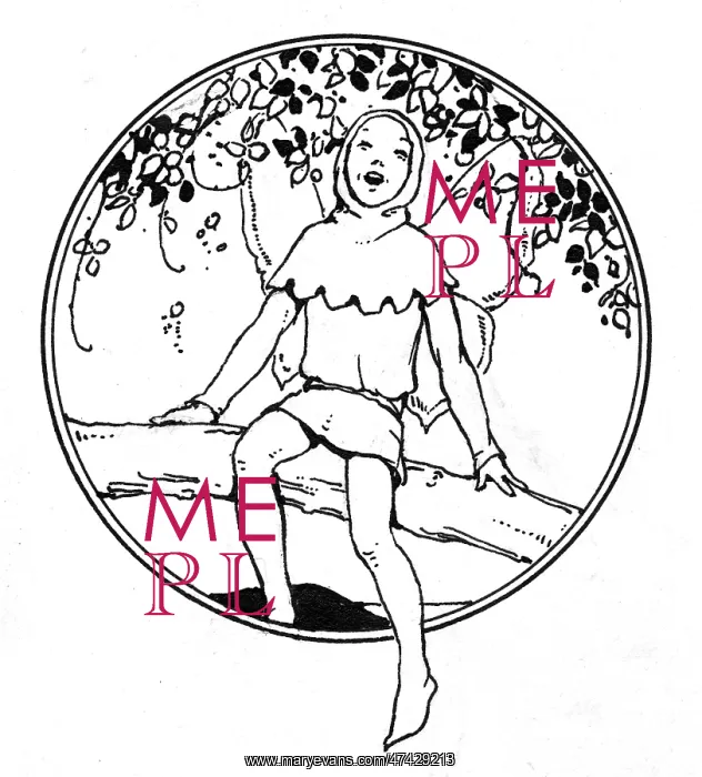 : Fairy sitting on a branch singing : Fairy sitting on a branch singing