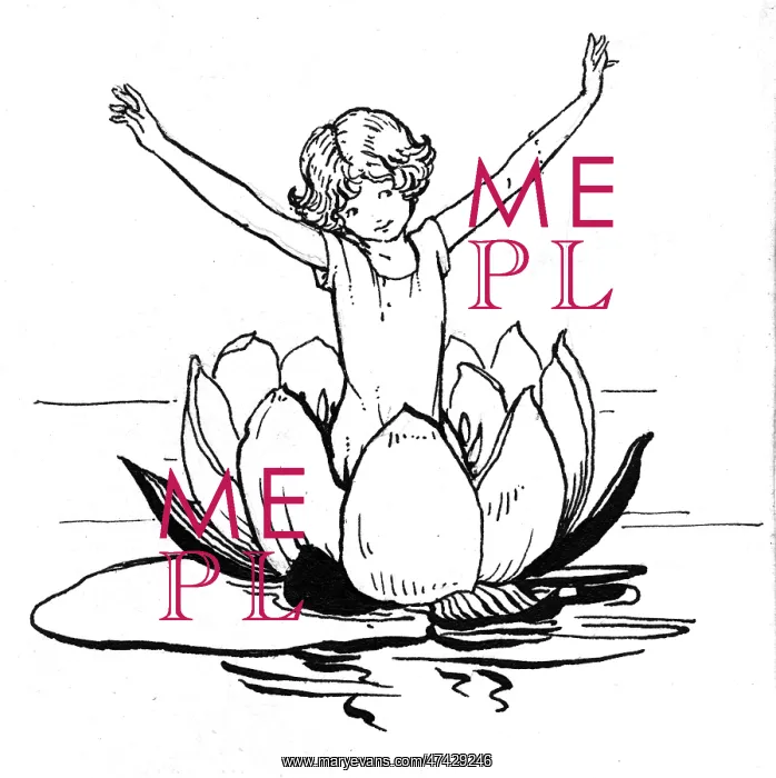 : Fairy in water lily waking up : Fairy in water lily waking up