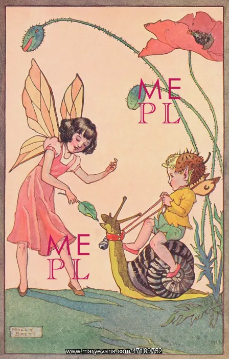 : Fairyland - fairies and snail : Fairyland - fairies and snail