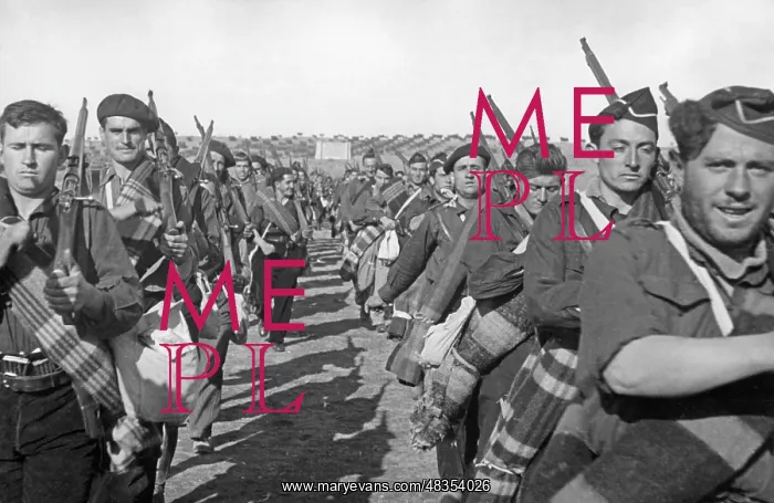 : Falangists training in the Spanish Civil War, 1937 : Falangists training in the Spanish Civil War, 1937