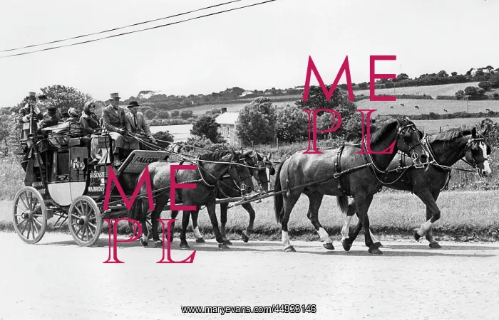: Falcon stagecoach at Wadebridge, Cornwall : Falcon stagecoach at Wadebridge, Cornwall