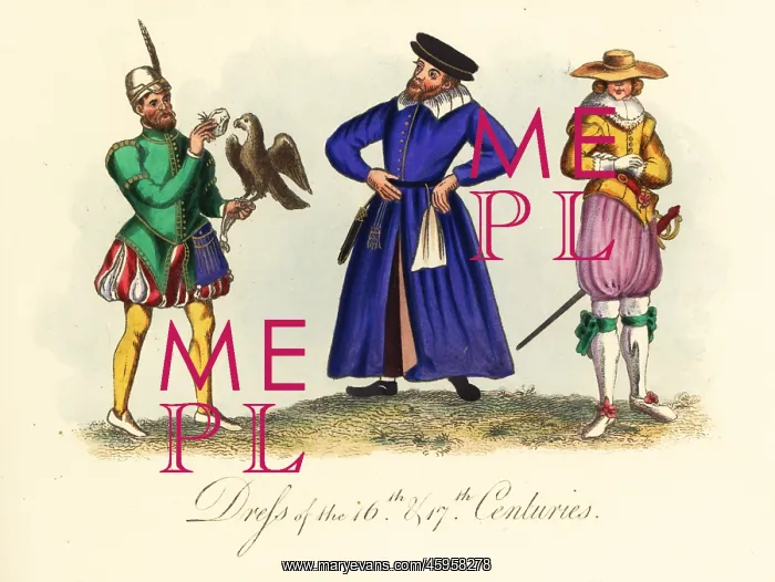 : Falconer, and dandy, 17th century : Falconer, and dandy, 17th century