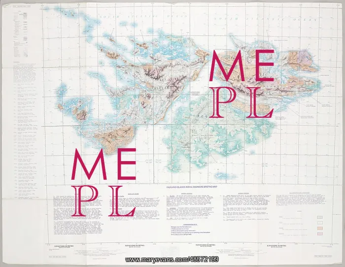: Falkland Islands Royal Engineer briefing map, 1982 : Falkland Islands Royal Engineer briefing map, 1982