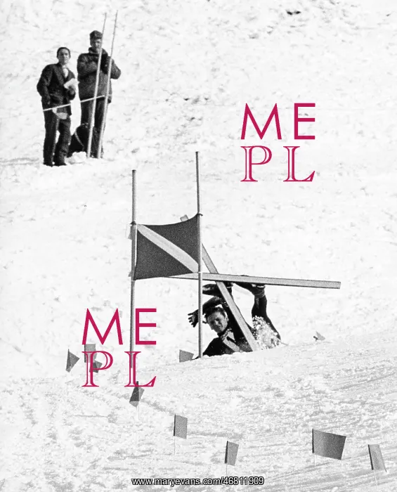 : Fall of downhill winner Egon Zimmermann 1964 : Fall of downhill winner Egon Zimmermann 1964