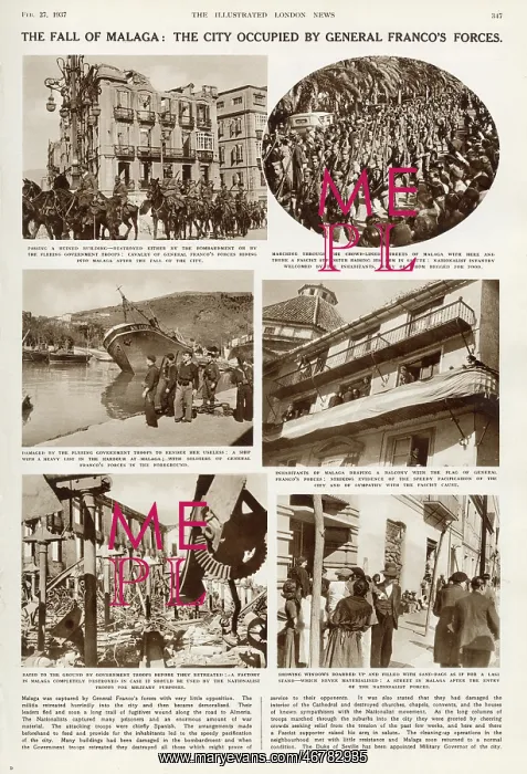 : The Fall of Malaga: the city occupied by Franco's forces : The Fall of Malaga: the city occupied by Franco's forces