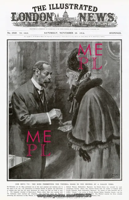 : Fallen solder's mother receiving Victoria Cross : Fallen solder's mother receiving Victoria Cross
