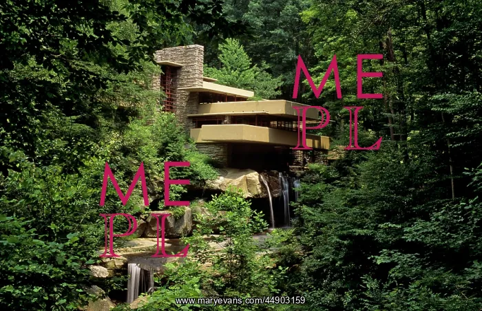 : Fallingwater House Designed by Frank Lloyd Wright Built 1937 : Fallingwater House Designed by Frank Lloyd Wright Built 1937