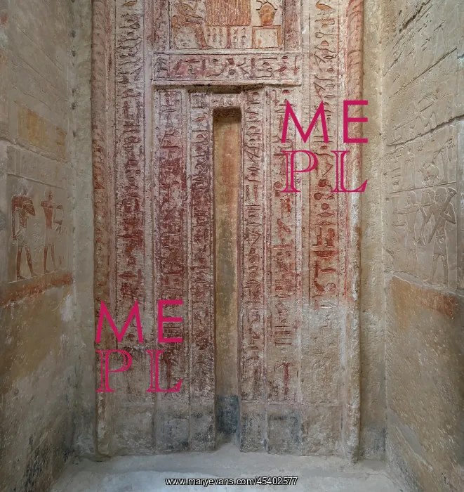 : False door stele, Tomb of Sesheshet Idut, Saqqara, Egypt : False door stele, Tomb of Sesheshet Idut, Saqqara, Egypt