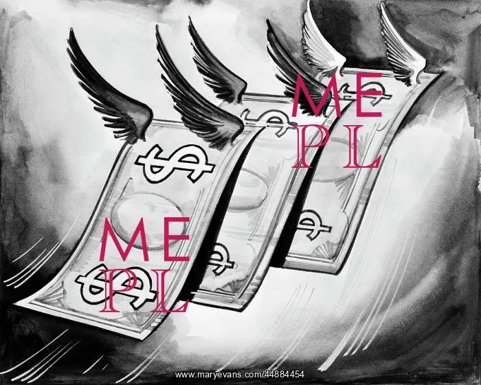  : False Money With Wings Flying
