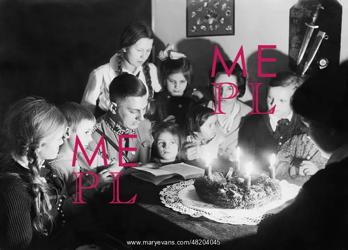 : Family at advent, 1935 : Family at advent, 1935