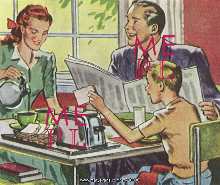 : Family Breakfast Scene : Family Breakfast Scene