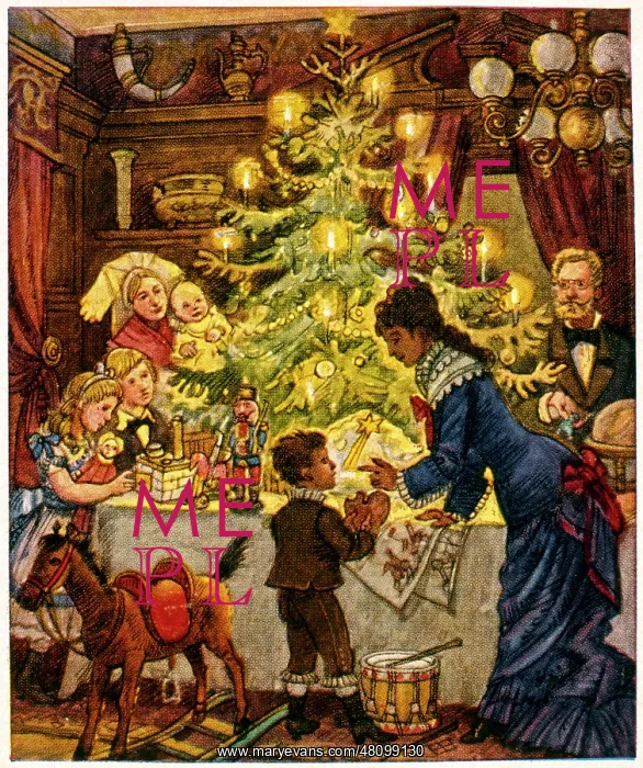  : Family with Christmas tree