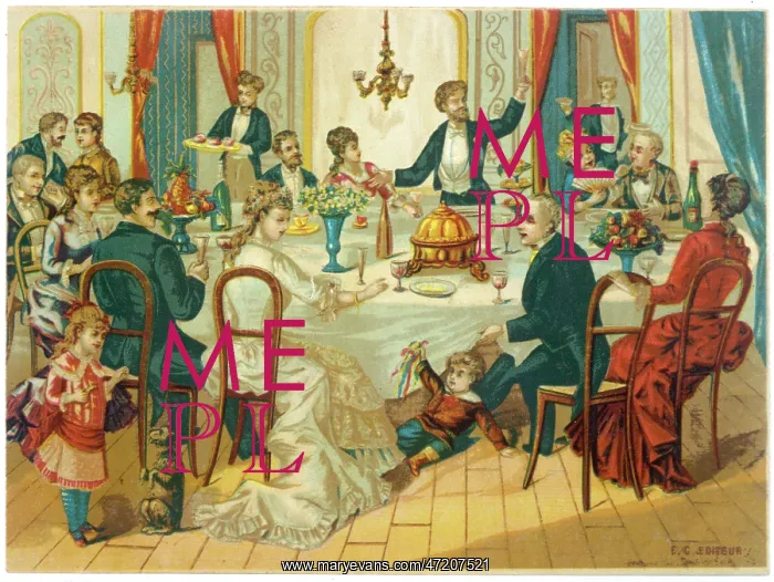 : FAMILY DINNER PARTY 1880 : FAMILY DINNER PARTY 1880