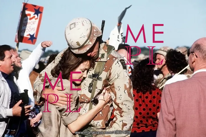 : Family and friends greet members of the ? : Family and friends greet members of the ?