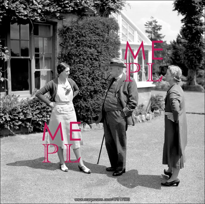 : Family group in a Devon garden : Family group in a Devon garden