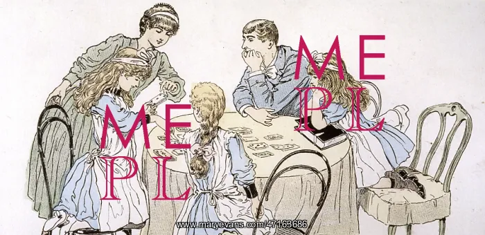 : Family playing a game of cards : Family playing a game of cards