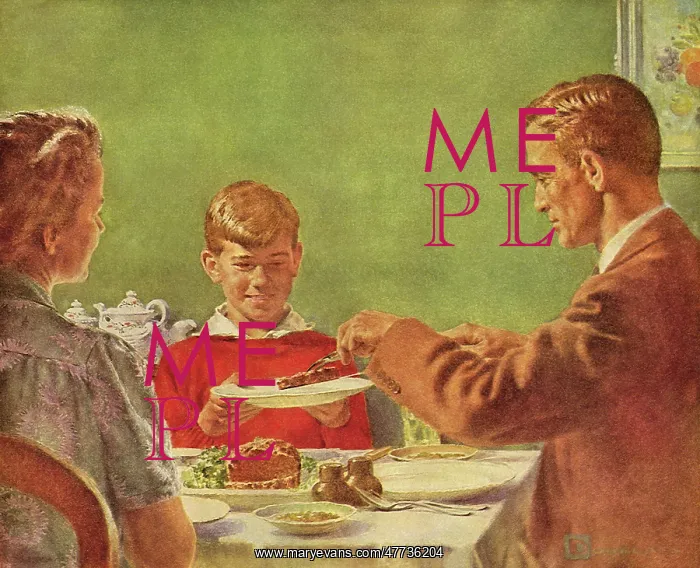 : Family sits down for Meat Loaf Dinner : Family sits down for Meat Loaf Dinner