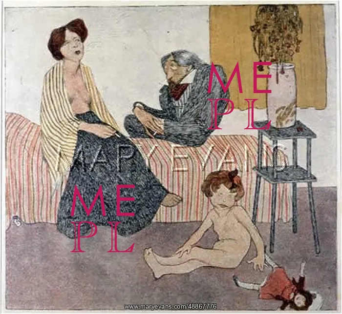  : Family sitting in a bedroom