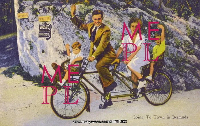: Family on a tandem - Bermuda : Family on a tandem - Bermuda