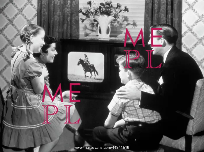  : Family In Front Of Television