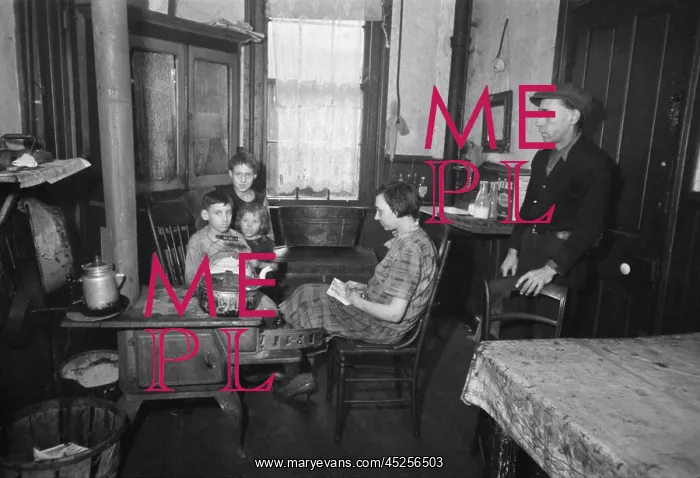 : Family in their tenement kitchen, Hamilton Co : Family in their tenement kitchen, Hamilton Co
