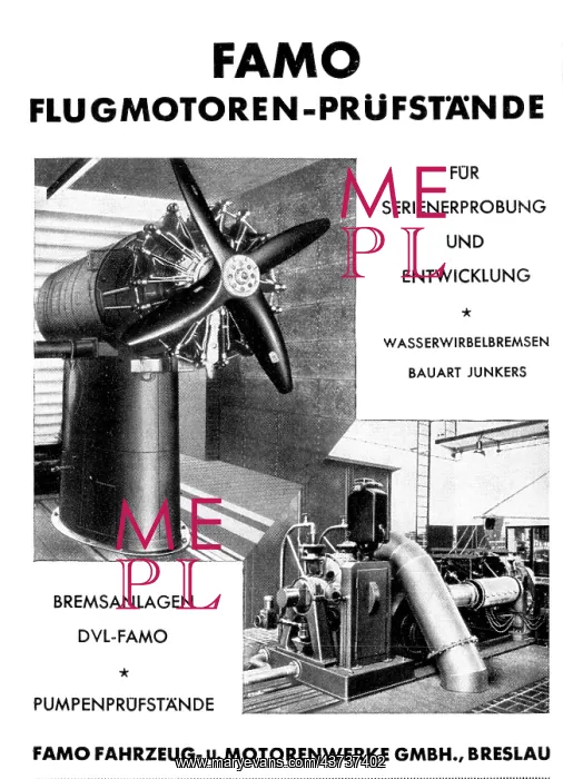 : Famo Flugmotoren-Prufstande : Famo Flugmotoren-Prufstande