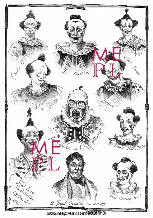 : Some Famous Clowns by Frederic Villiers : Some Famous Clowns by Frederic Villiers