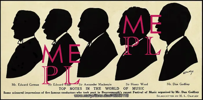 : Five Famous Conductors in Silhouette : Five Famous Conductors in Silhouette