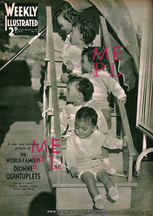 : The famous Dionne quintuplets, Canada : The famous Dionne quintuplets, Canada