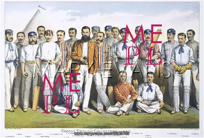 : Famous English Cricketers- 1880 : Famous English Cricketers- 1880