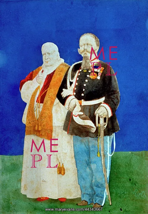 : Famous satirical photomontage of king : Famous satirical photomontage of king