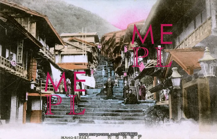  : Famous stone steps in Ikaho, Japan