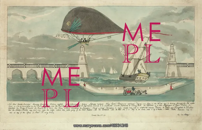 : Fanciful ballooning scene : Fanciful ballooning scene