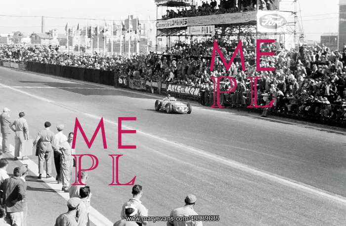 : Fangio's Mercedes, Pedralbes, Spain : Fangio's Mercedes, Pedralbes, Spain